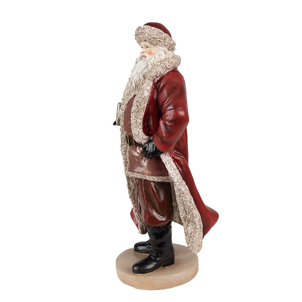 Clayre & Eef Weihnachtsmann Weihnachtsmann Figur 18x14x33 cm Rot Polyresin Weihnachtsdekoration, Sammlerfigur, Weihnachtsfigur, Dekofigur zur Weihnacchtszeit