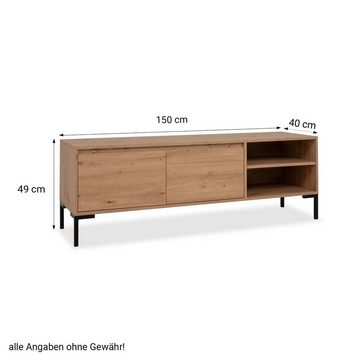 Homestyle4u TV-Board TV Board Fernsehschrank Sideboard Holz (kein Set)