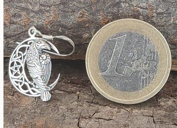 Kiss of Leather Paar Ohrhänger Ohrring Ohrhänger Rabe im Mond Rave Ohrringe aus 925 Sterling Silber, OR-22