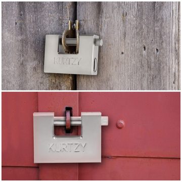 Kurtzy Kindersicherung Langlebiger Verschluss mit 15 Schlüsseln - Vorhängeschloss, Durable Lock with 15 Keys - Stainless Steel Padlock