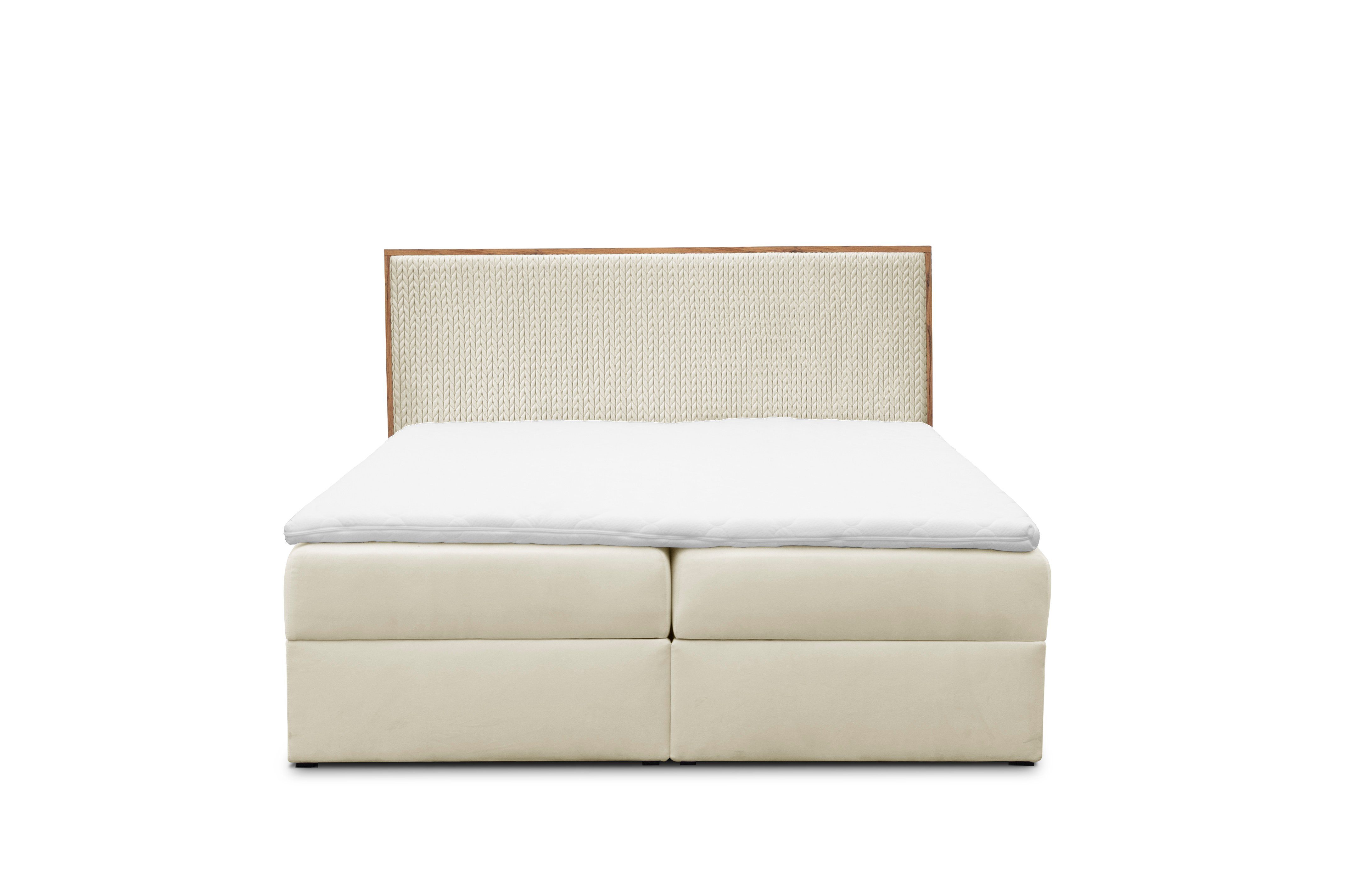 AN FURNITURE STORE Boxspringbett FRANCESCO mit Bettkasten, Topper und Matratze (120x200), Kompletbett, Bonellfederkernmatratze