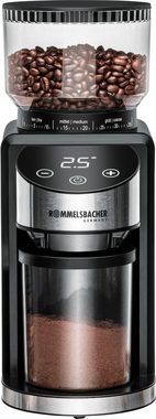 Rommelsbacher Kaffeemühle EKM 400, 200 W, Kegelmahlwerk, 220 g Bohnenbehälter, mit Kegelmahlwerk, Antistatik-Funktion, 35 Mahlgrade