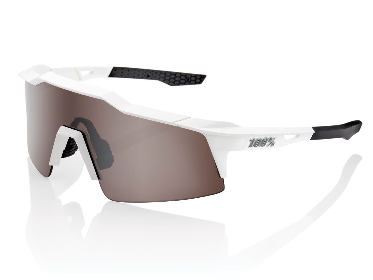 Silver Sl Speedcraft 100% - Mirror Silver 100% White Sportbrille Mirror Matte Lens Hiper HiPER Accessoires