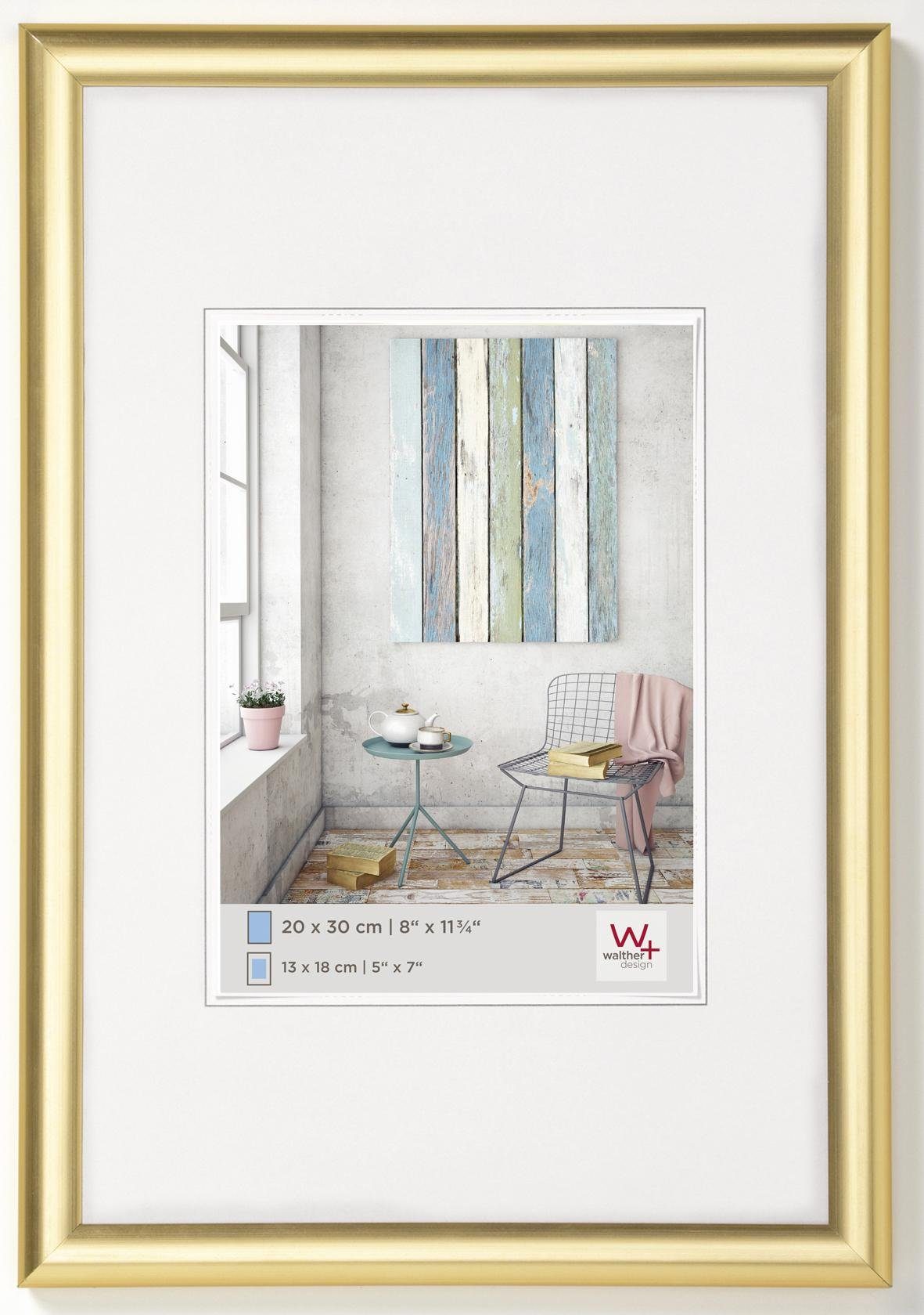 Walther Bilderrahmen Kunststoffrahmen KP040G Trendstyle 30x40cm günstig online kaufen