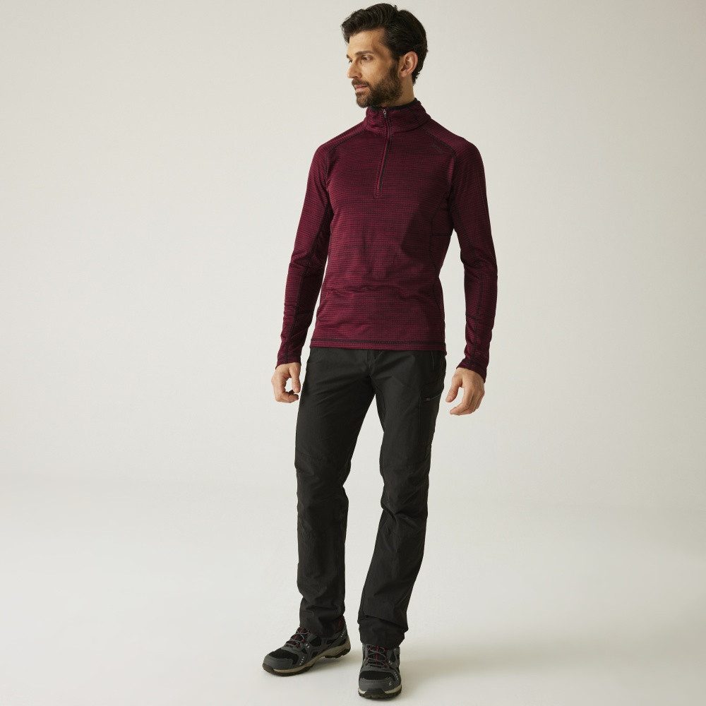 Langarmshirt Regatta Yonder II Fleece mit halblangem Reißverschluss für Herren