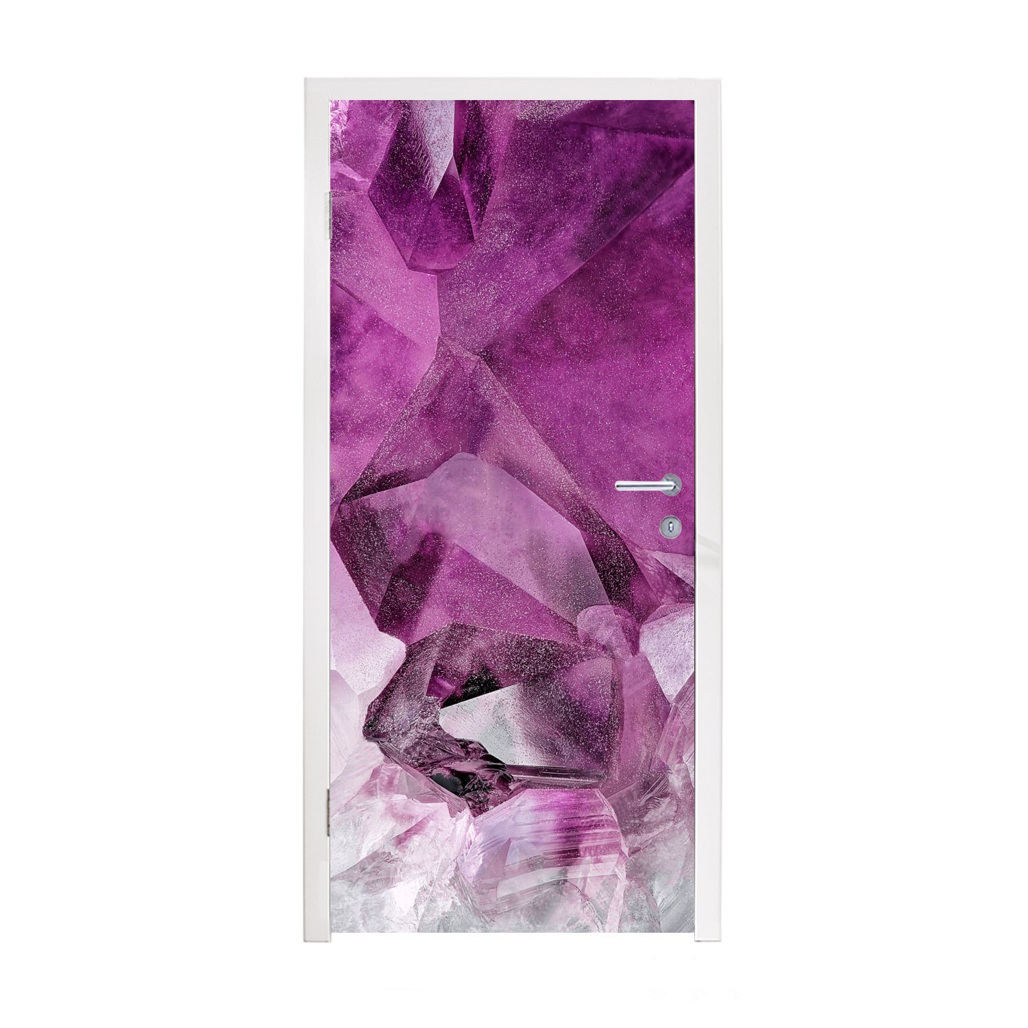 MuchoWow Türtapete Kristall - Naturstein - Luxus, Matt, bedruckt, (1 St), Fototapete für Tür, Türaufkleber, 75x205 cm | Türtapeten