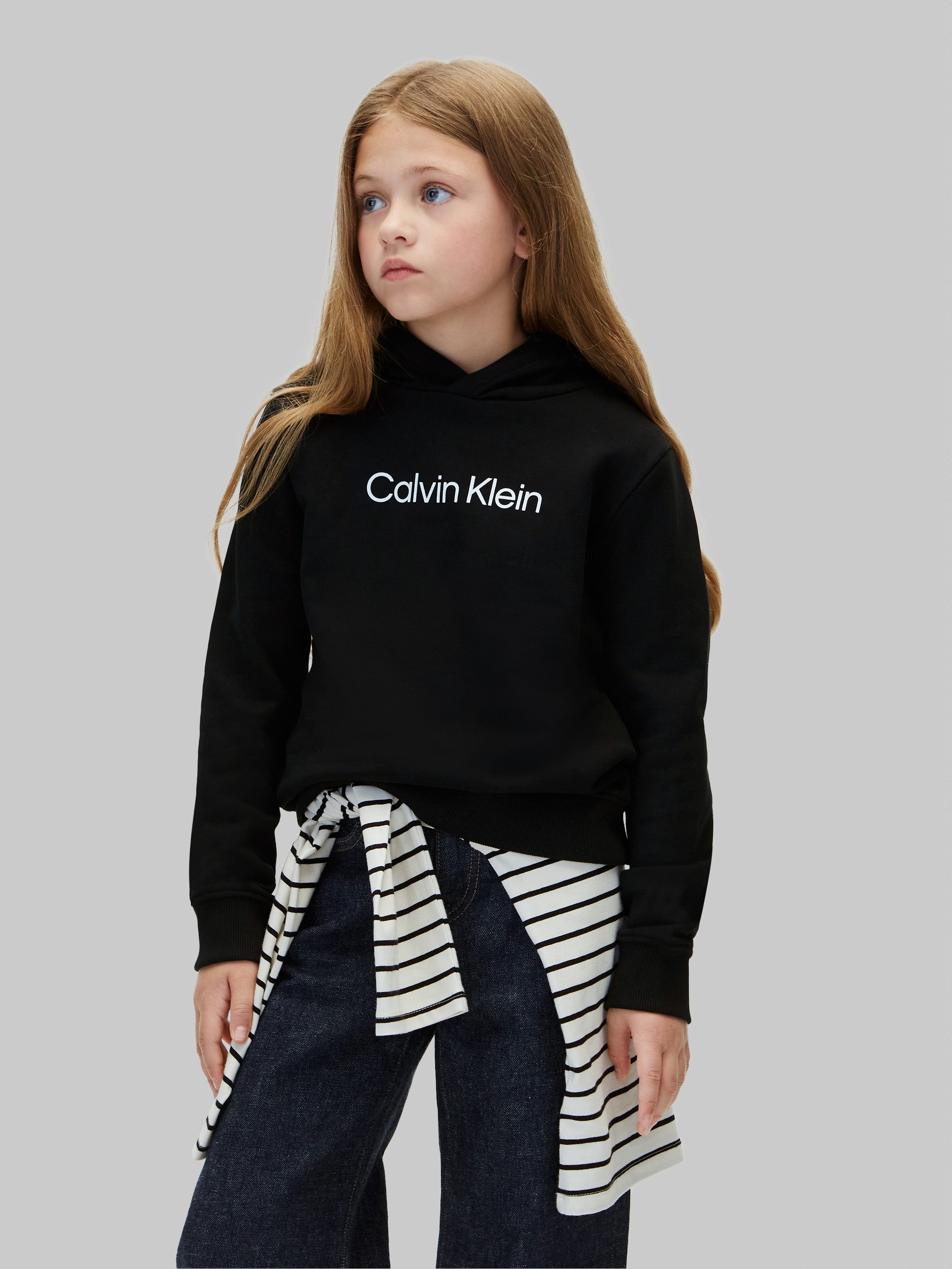 Calvin Klein Jeans Kapuzensweatshirt LOGO REGULAR TERRY HOODIE Regular fit, Logoschriftzug – Bild 2 von 5