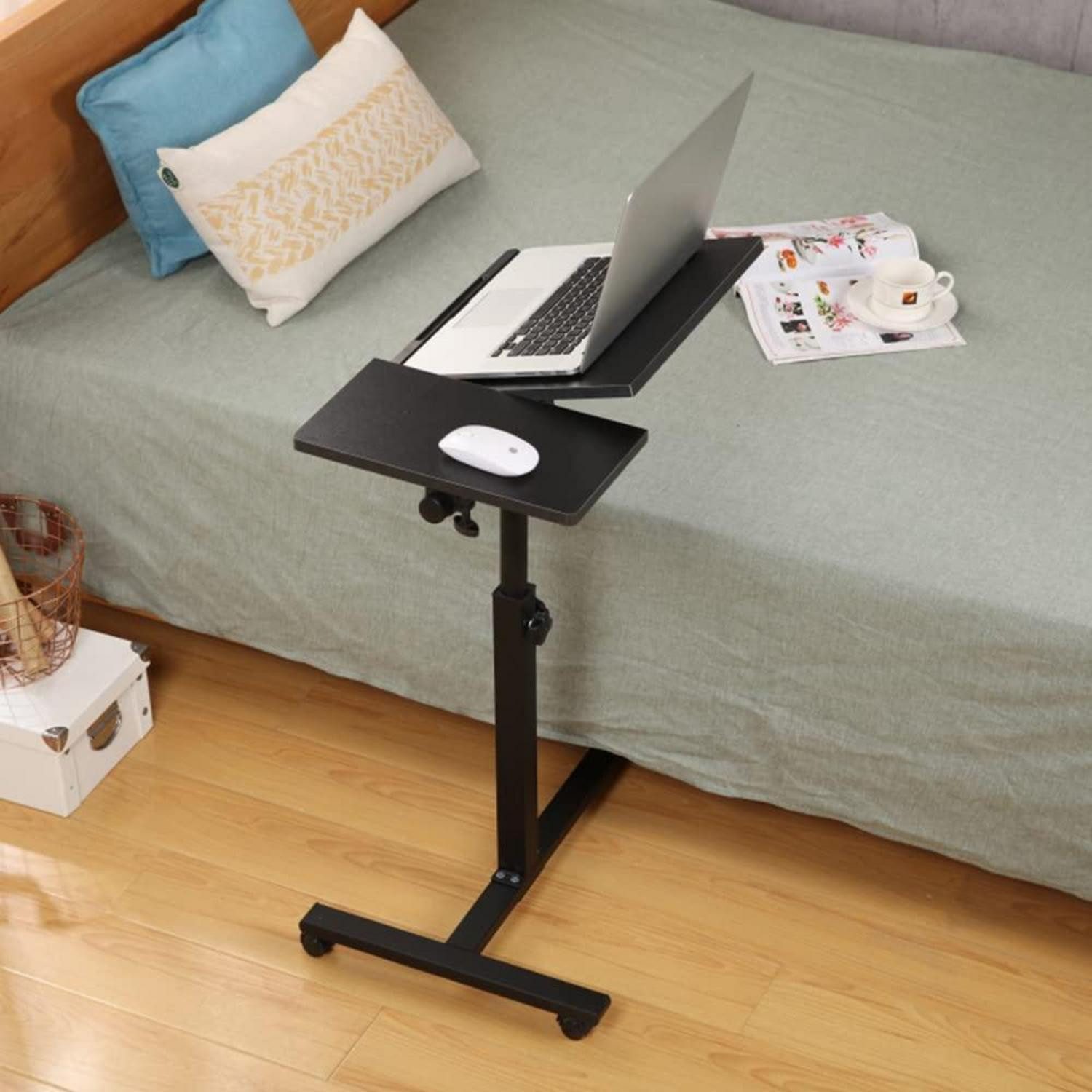 LuxusKollektion Stehpult Mobiler Stehtisch Laptoptisch höhenverstellbar 60x34,5cm schwarz (1-St)