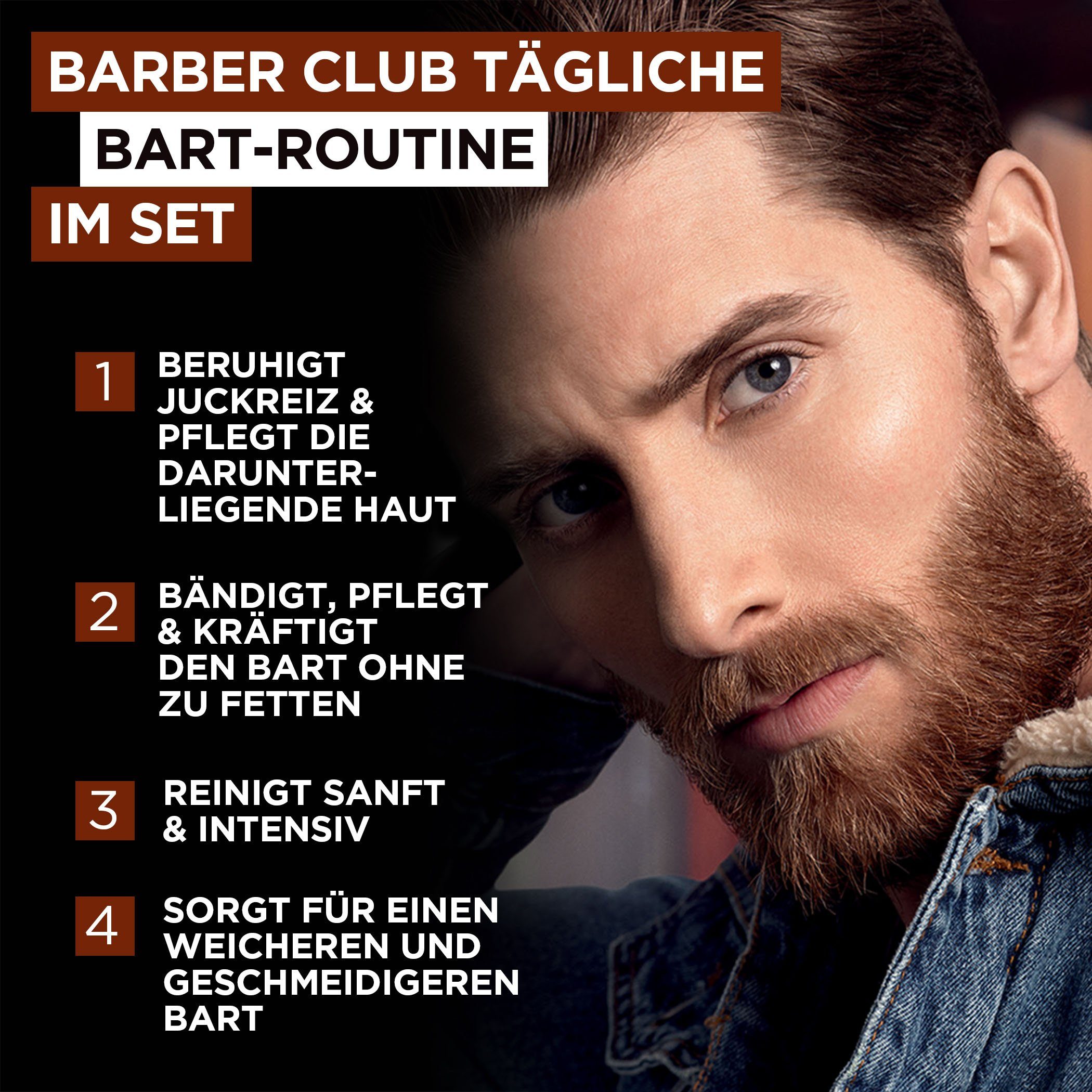Bartpflege  L'ORÉAL PARIS MEN EXPERT Bartpflege-Set Barber Box, 2-tlg., Nachhaltige Box: 100 % Recyclingmaterial, 100 % recycelb