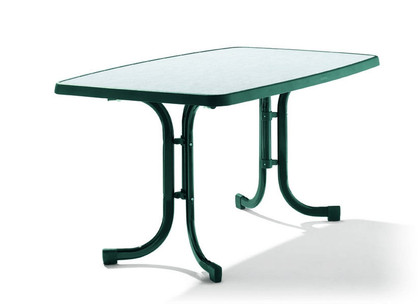 Sieger Gartenmöbel Klapptisch in Mamor weiß, mecalit®-PRO - 150x72x90cm (BxHxT)