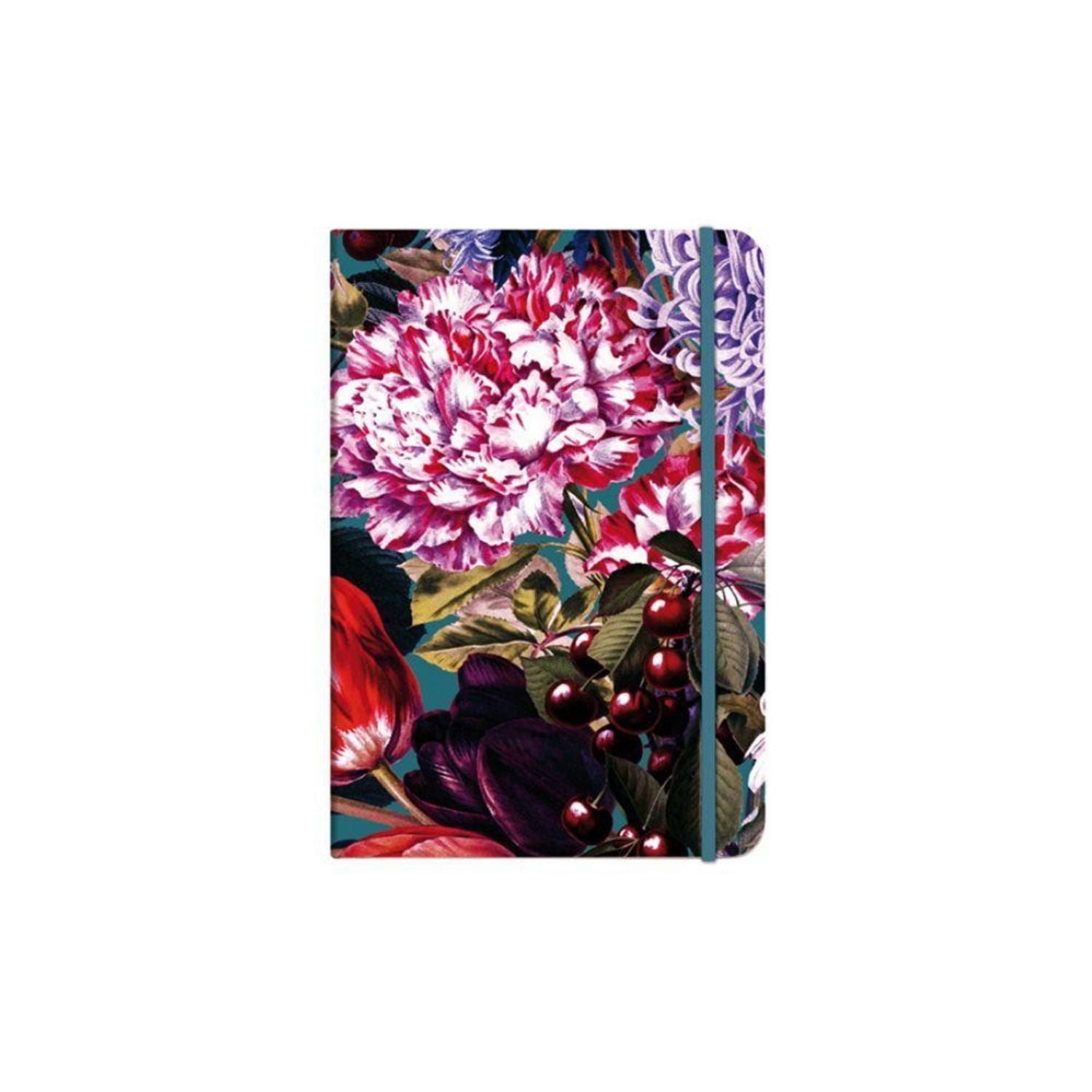 Kugelschreiber Notizbuch A6 Blumenbouquet