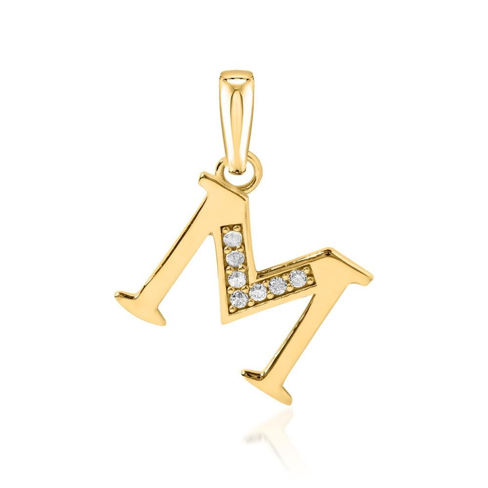 Unique Buchstabenanhänger Goldanhänger M, 333er Gold GP0144