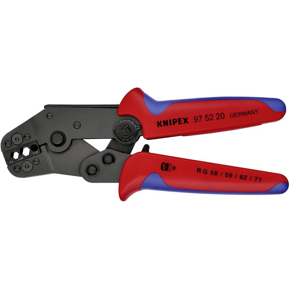 Knipex Crimpzange Knipex 97 52 20 Crimpzange Koaxial-Steckverbinder BNC, TNC RG58
