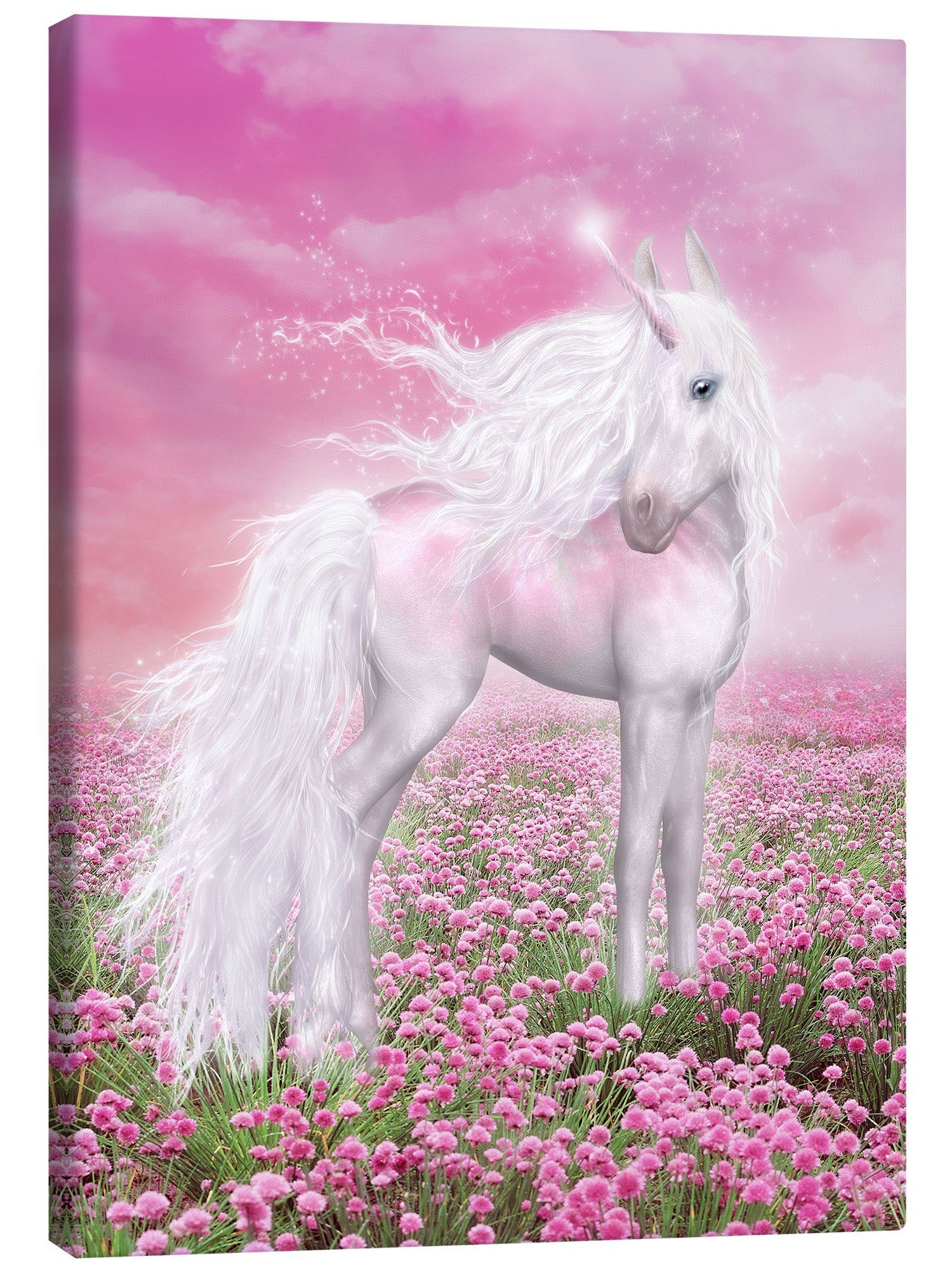 Posterlounge Wandbild Einhorn Glitzer, Dolphins DreamDesign, erhältlich als Poster, Leinwandbild, Wandsticker oder Acrylglasbild