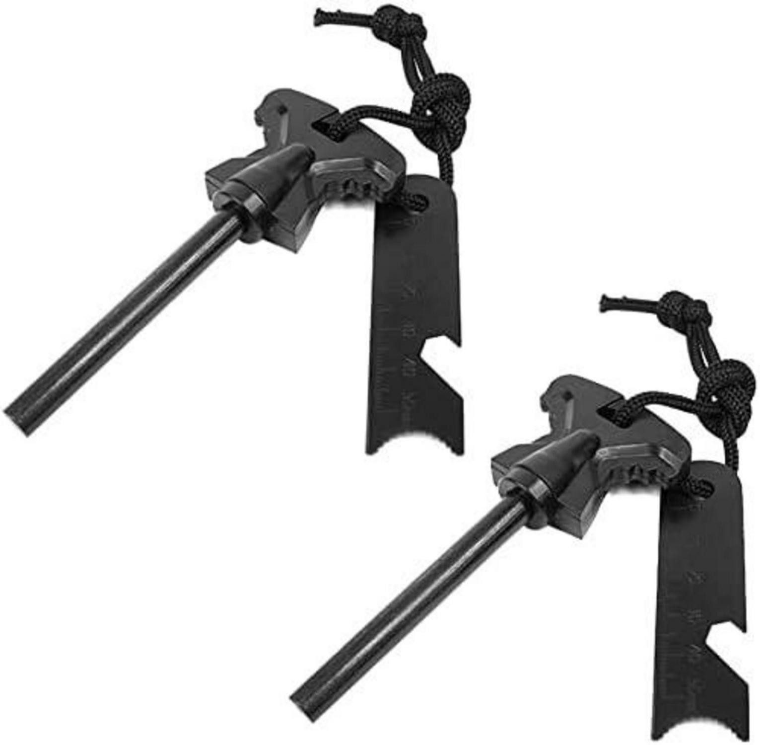 LNGJIN Stabanzünder 2 Stücke Feuerstarter Magnesium Camping Outdoor Survival