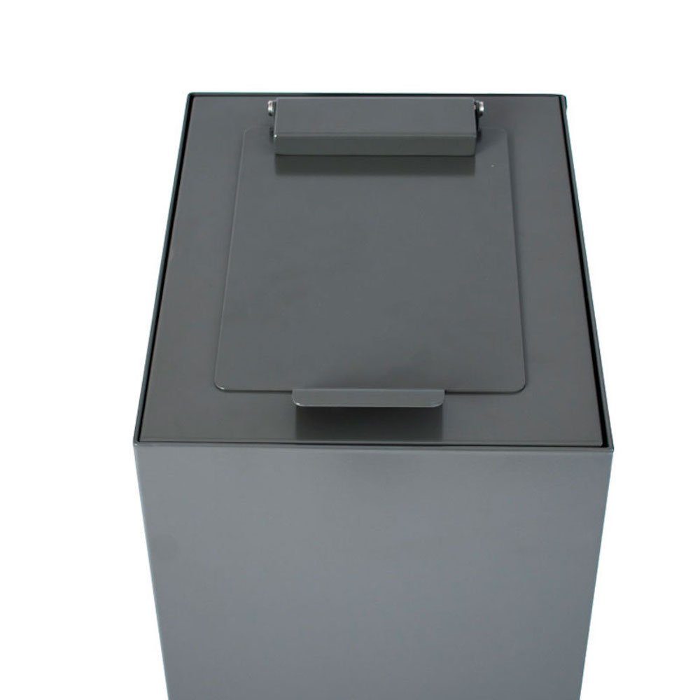 Abfalltrennanlage 60 modulare Anthrazit für Mülleimer mit L, PROREGAL® Klappendeckel