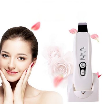 yozhiqu Kosmetikbehandlungsgerät Ultraschall-Peeling für den Heimgebrauch, Gesichtspeeling, Tiefenreinigung, beleuchtet das Gesicht, wasserdicht, Lithium-Batterie