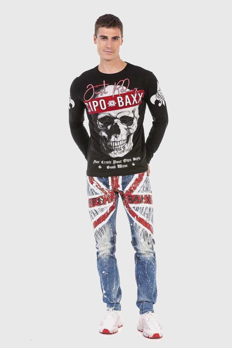 Cipo & Baxx 5-Pocket-Jeans Jeans mit coolem Print – Bild 5 von 5