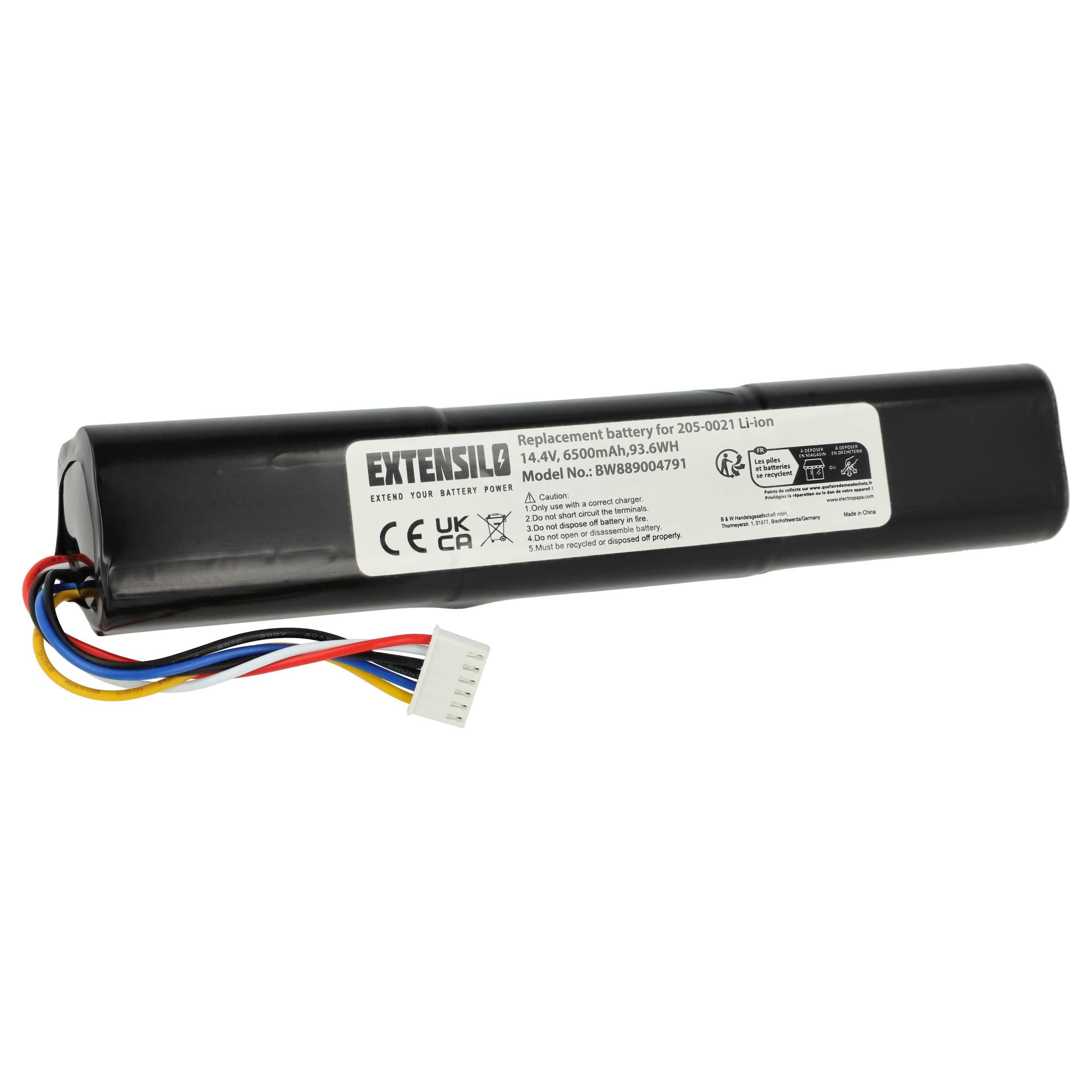 Extensilo Akku passend für Neato D 8, 9, 10 Saugroboter (6500 mAh, 14,4 V, Staubsauger-Akku Akku Li-Ion 6500 mAh (14,4 V, 1 St), Leistungsfähiger Austausch-Akku für Ihren Saugroboter
