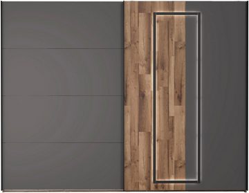 FORTE Schwebetürenschrank "Sirius Black", Made in Europe, hochwertiges Design mit LED-Beleuchtung, Breite/ Höhe ca. 270x210cm