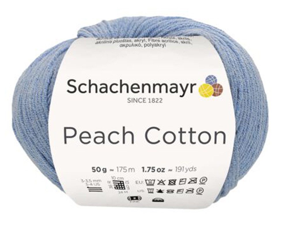 Schachenmayr Wolle Peach Cotton Baumwollgarn zum Stricken und Häkeln Häkelwolle, 175,00 m (50g Baumwollmischgarn, Strickwolle, Strickgarn, Handstrickgarn), mit Baumwolle, ohne Schurwolle