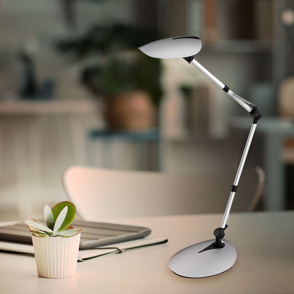 LED 5W Tischlampe Dimmbar USB Bürolampe Uhr Warmweiß Kaltweiß  Schreibtischlampe 