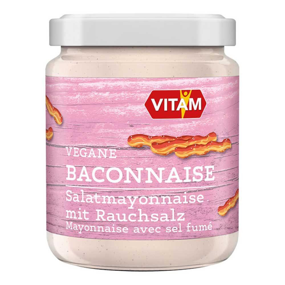 VITAM Fertiggericht Vegane Baconnaise - Salatmayonnaise mit Rauchsalz 225ml
