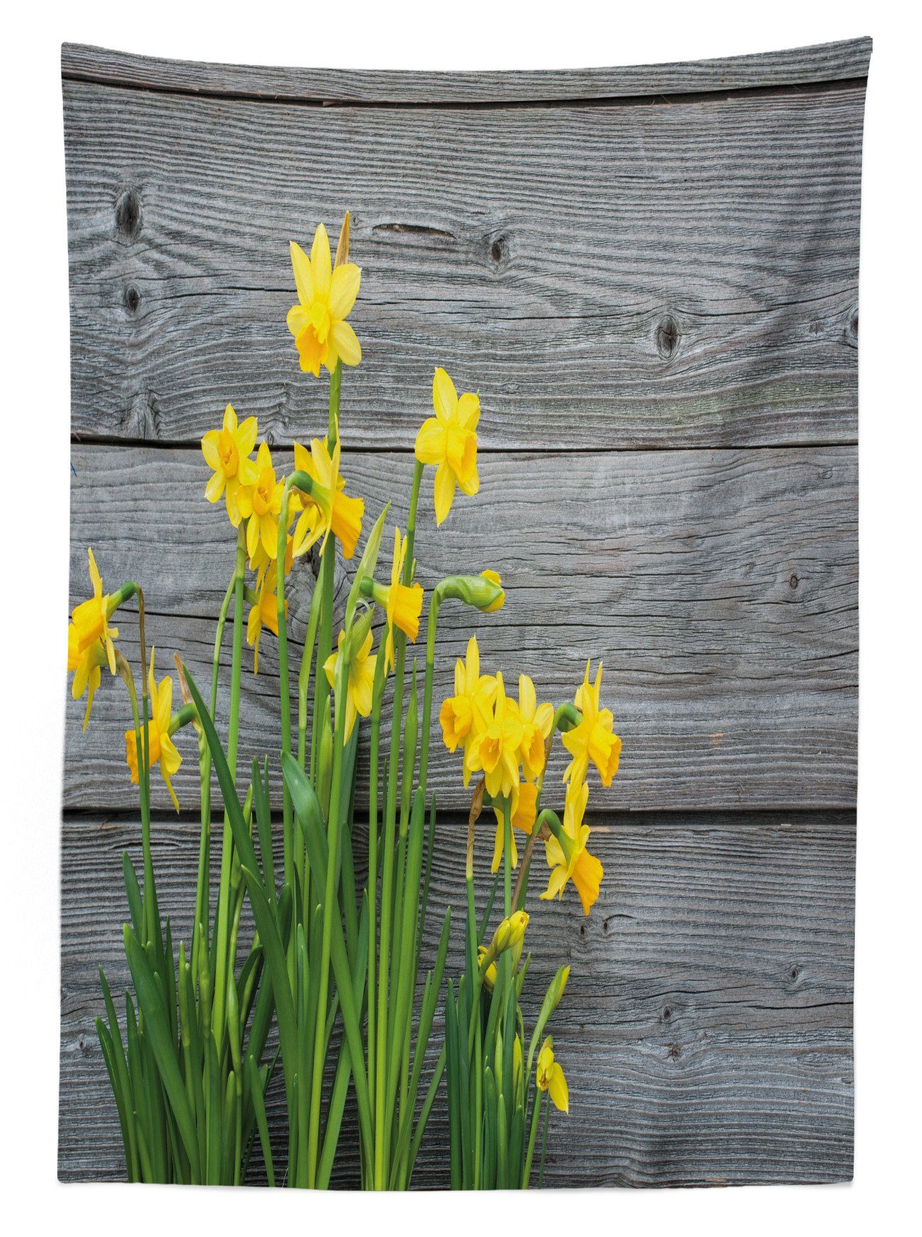 Abakuhaus Tischdecke Außen geeignet Bereich Blume Klare Gelbe Farbfest Farben, den Für Narzissen-Blumenstrauß Waschbar