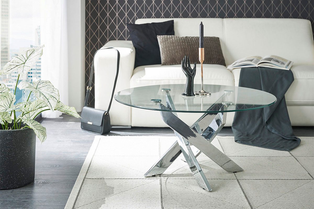 MCA furniture Couchtisch KOPENHAGEN (Couchtisch, Glastisch, OTTOs Choice), Glastisch, OTTOs Choice, Belastbarkeit von 10kg, Sicherheitsglasplatte