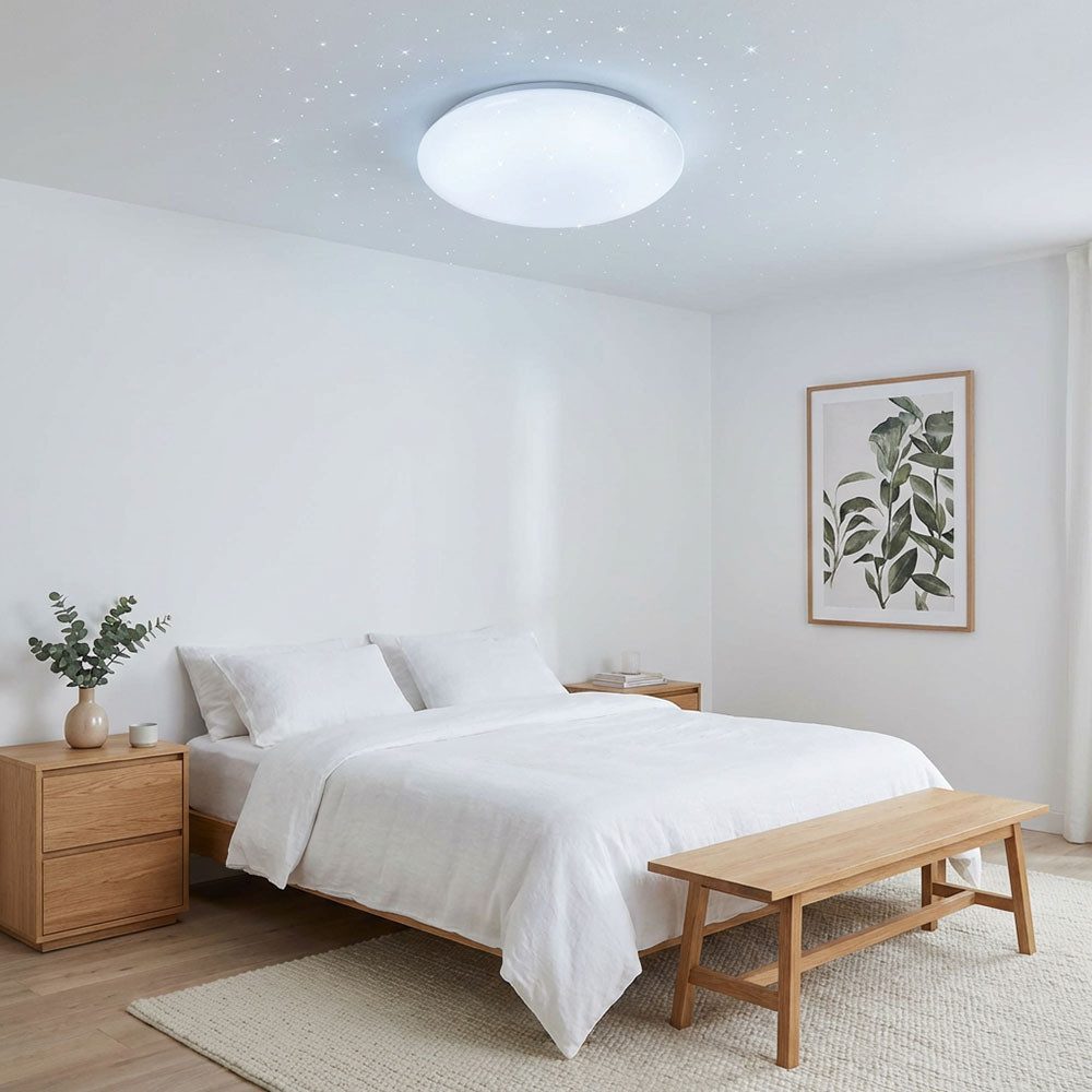 Esto LED Deckenleuchte, LED-Leuchtmittel fest verbaut, Neutralweiß, Deckenleuchte Sterneneffektleuchte Designleuchte Deckenlampe