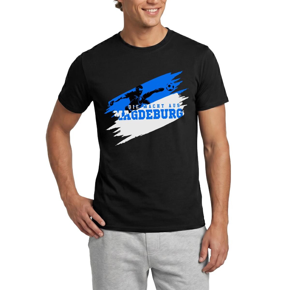 T-Shirt Die Macht Aus Magdeburg Fußball Fan Männer T-Shirt