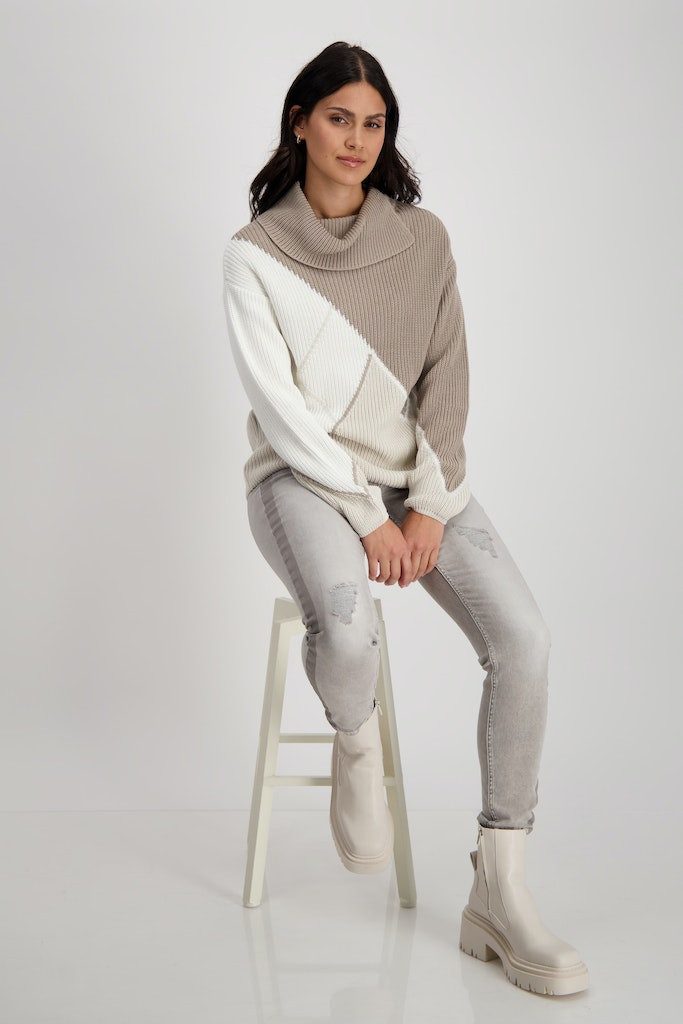 Monari Rundhalspullover