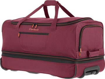 travelite Reisetasche Basics, 70 cm, bordeaux, Duffle Bag Reisegepäck Sporttasche Reisebag mit Trolleyfunktion