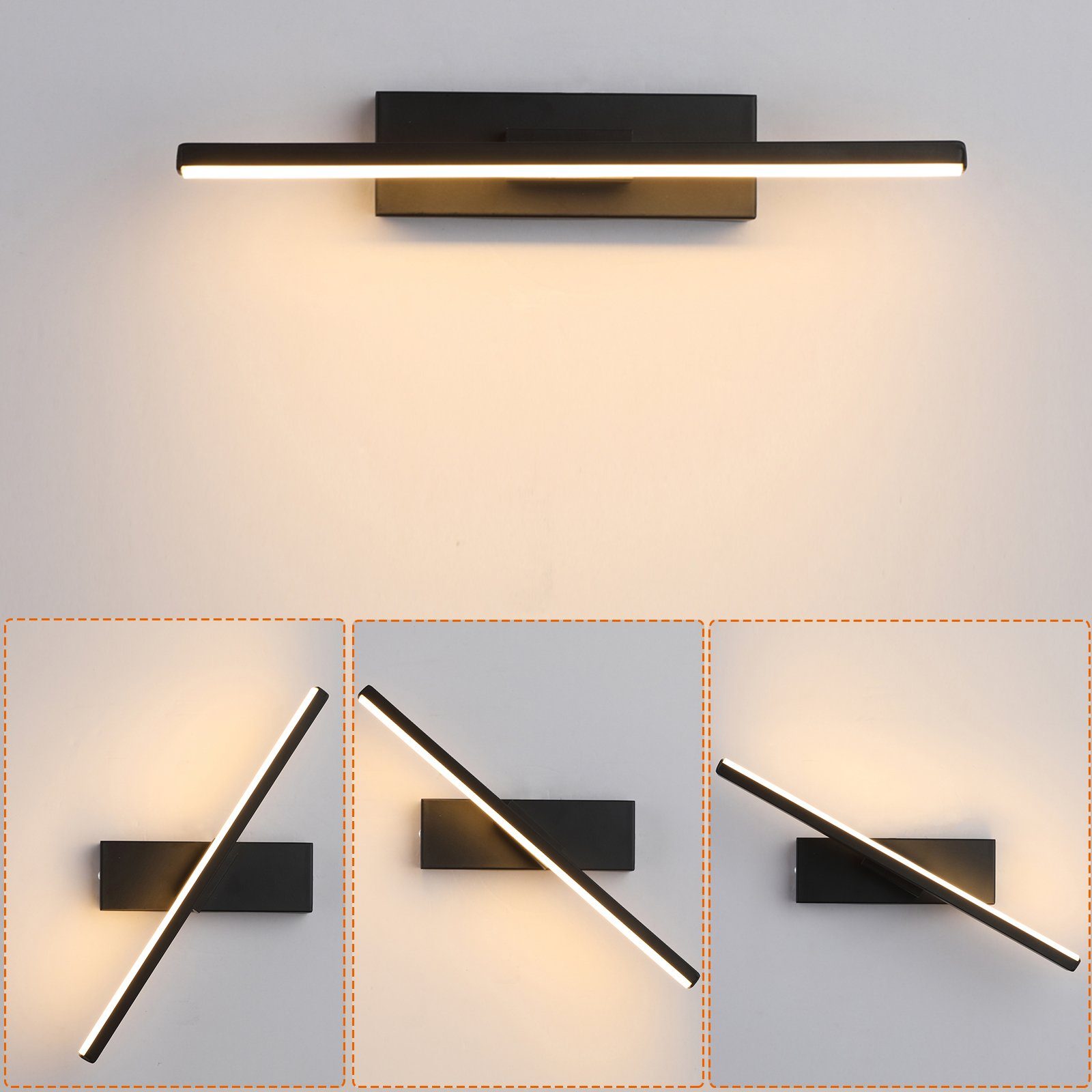 MUPOO LED Wandleuchte Innen,Modern Wandlampe 6-10 W, Wandbeleuchtung 600-1000lm