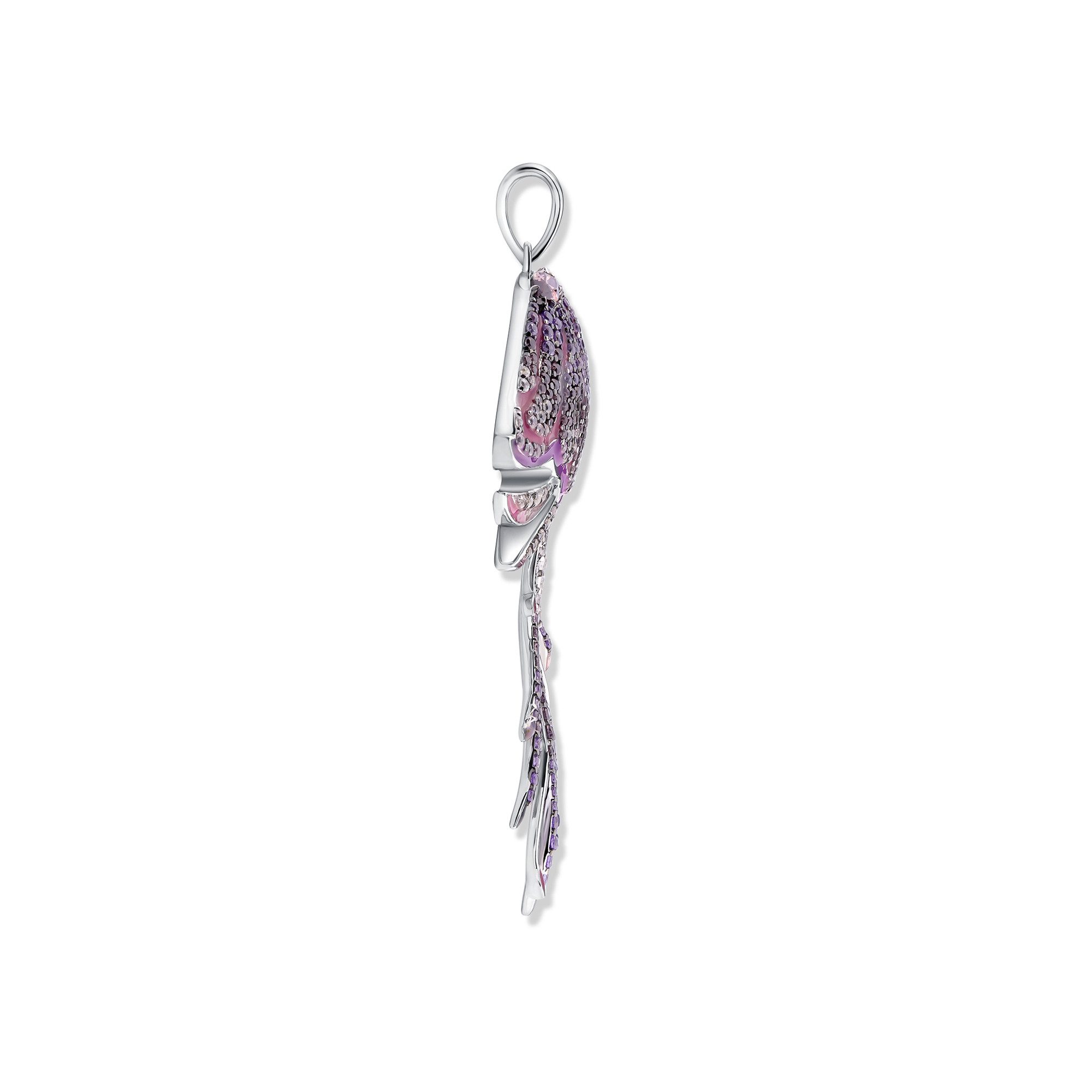 Seinerzeit FLORA & FAUNA Kettenanhänger Trixie Quallen Anhänger, Schmuck aus 925 Sterling Silber (Von der faszinierenden Welt der Ozeane und der maritimen Schönheit des Meeres inspirierter Damenschmuck – ein besonderer Begleiter im Alltag und zu besonderen Anlässen, 1-tlg., inkl. Geschenkverpackung für Frauen ob Freundin, Mutter, Ehefrau, Oma), rhodiniert, geschwärzt, mit Emaille und Zirkonia-Steinen