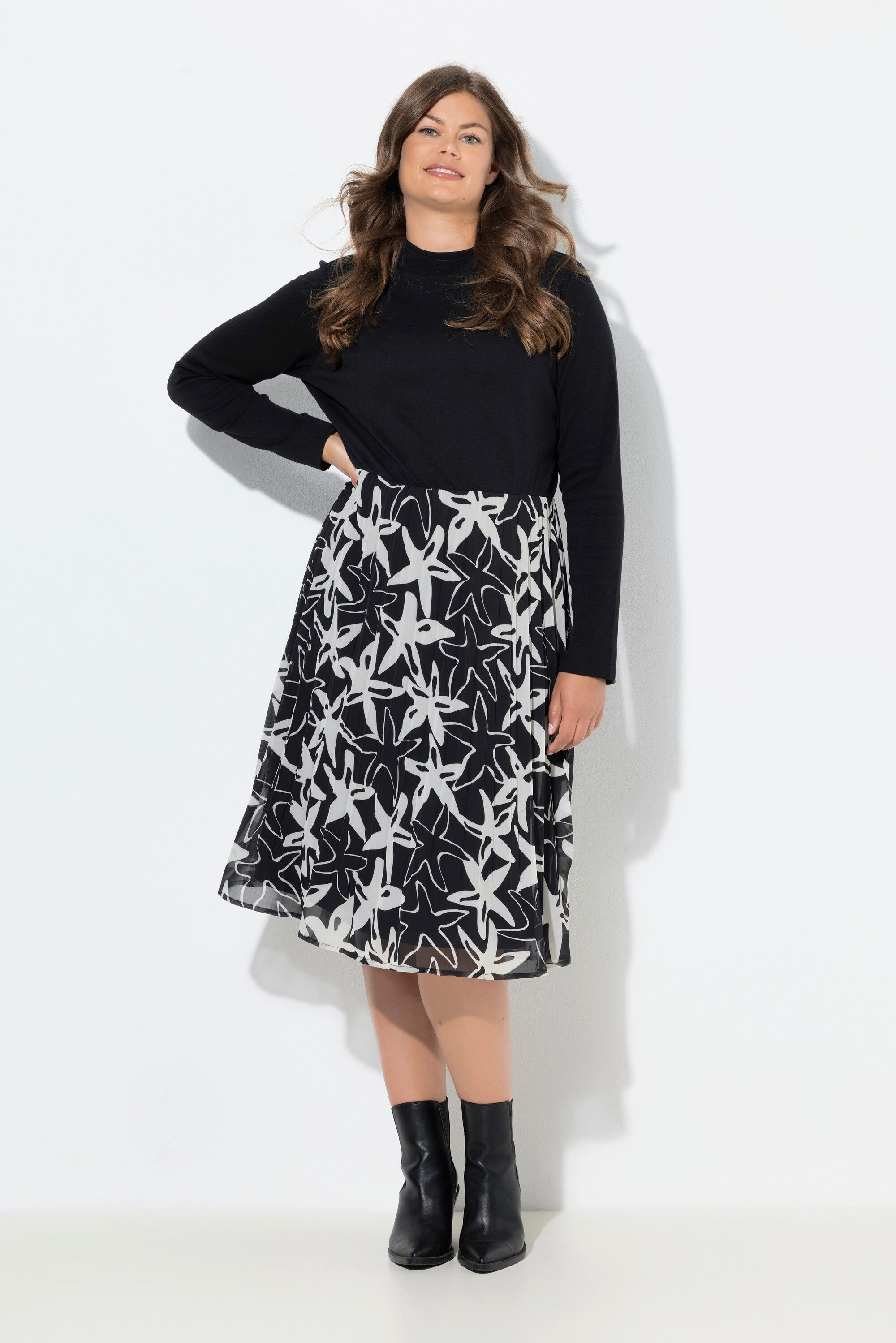 Laurasøn Jerseykleid Kleid Langarm Turtleneck günstig online kaufen