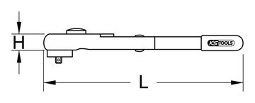 KS Tools Drehmomentschlüssel, 3/8" mit Schutzisolierung und Umschalt-Ratschenkopf, 5-50 Nm