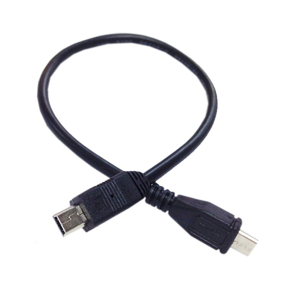 Bolwins K11 Mini USB 5pin auf Micro USB B Stecker Kabel 25cm Daten / Ladekabel Computer-Kabel, Mini-USB-Stecker (5-polig), Micro-USB-Stecker (Typ B, 5-polig) (30 cm), Adapterkabel zur Verbindung von Mini-USB- und Micro-USB-Geräten
