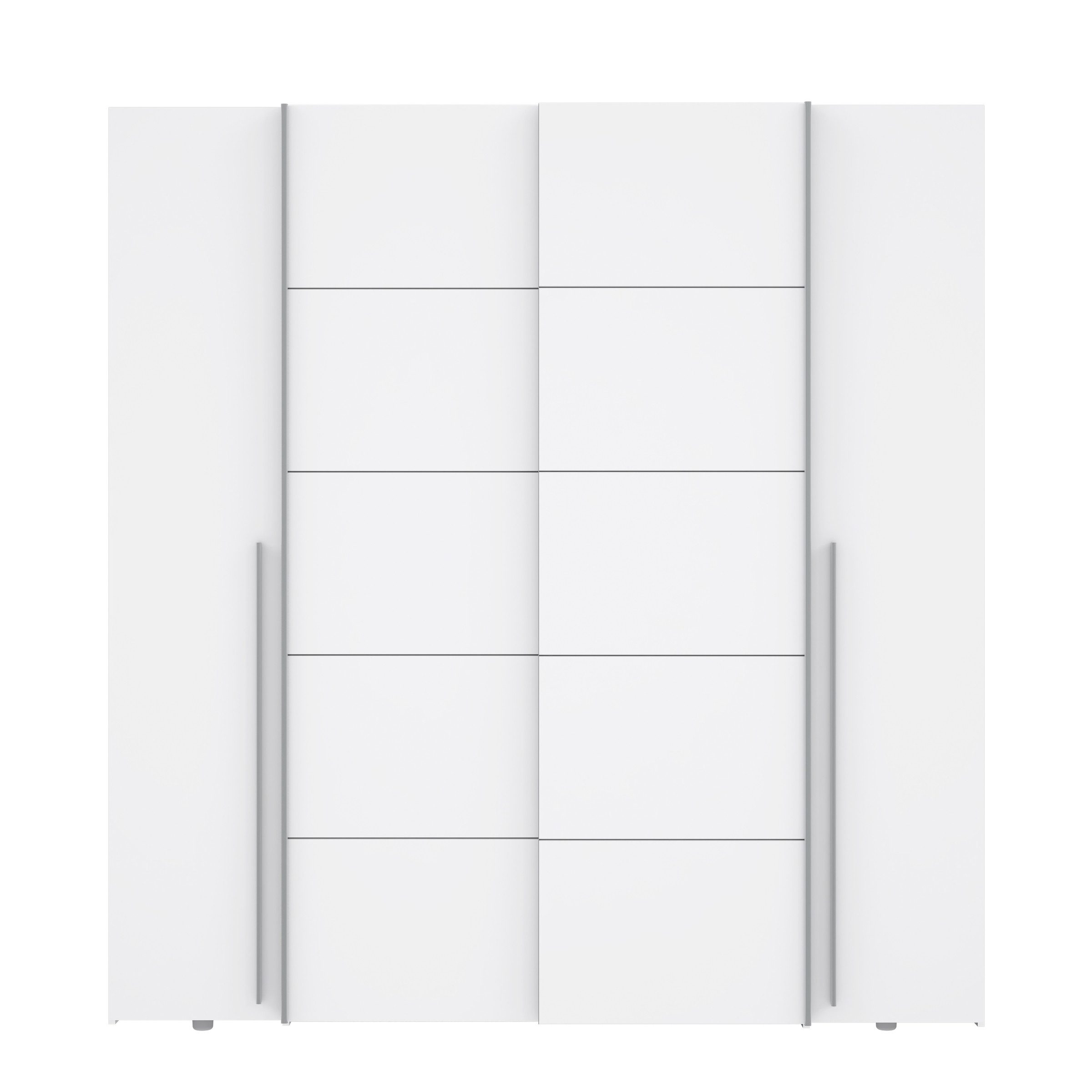 freiraum Dreh-/Schwebetürenschrank Narago mit Inneneinteilung, in weiß - 200,1x210x61,2cm (BxHxT)