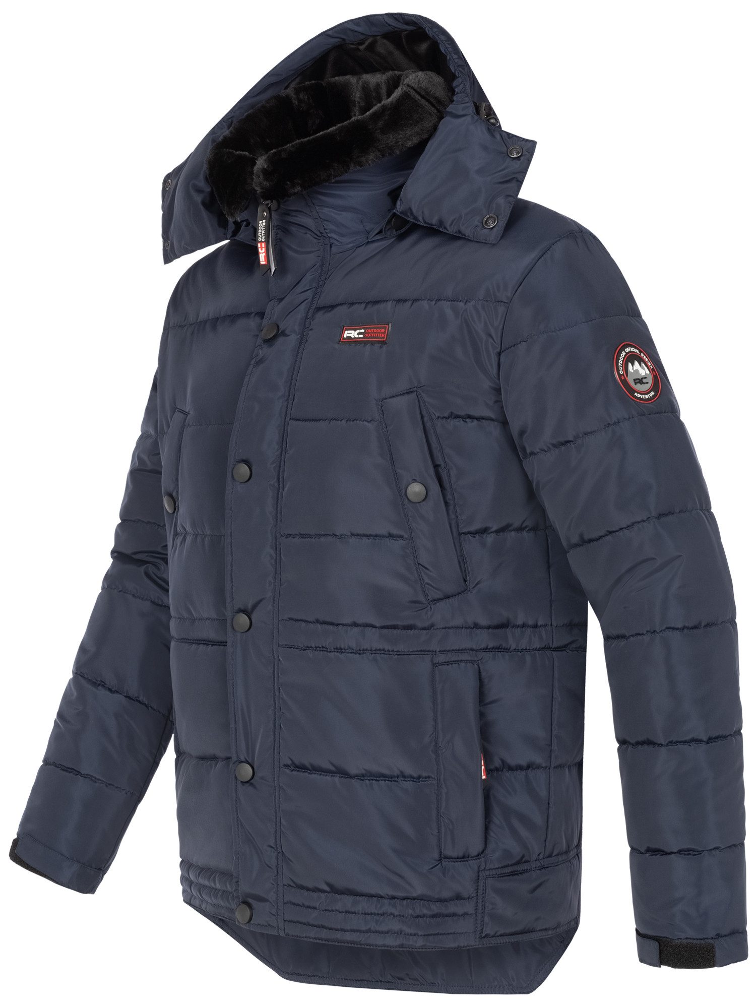 Rock Creek Winterjacke Herren Jacke mit Kunstfellkragen H-393 – Bild 2 von 3