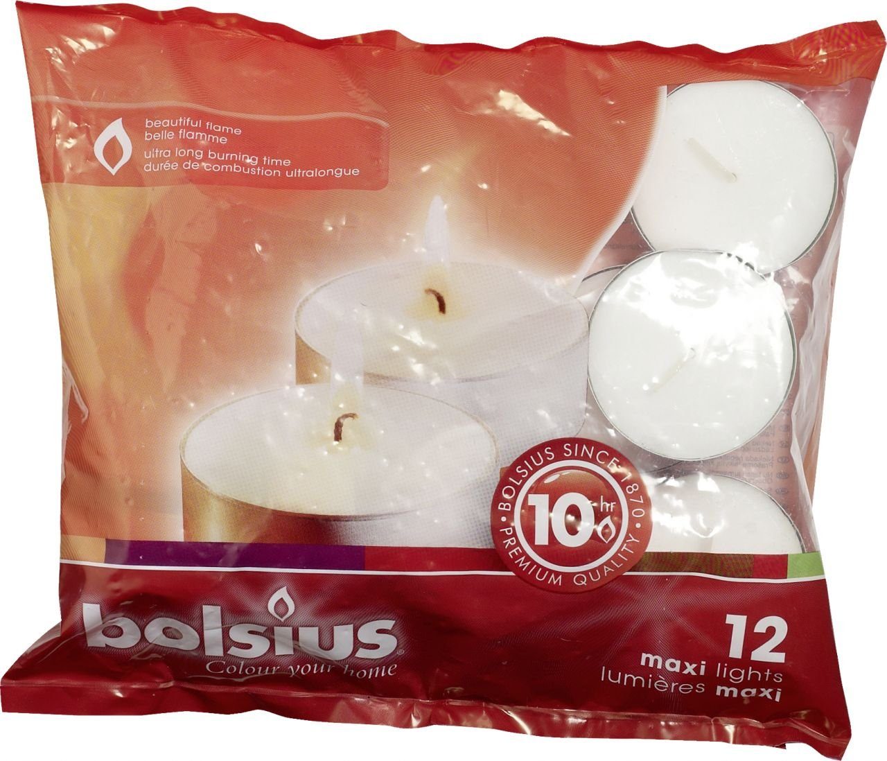Bolsius Teelicht Bolsius Maxiteelichter weiß, Höhe günstig online kaufen