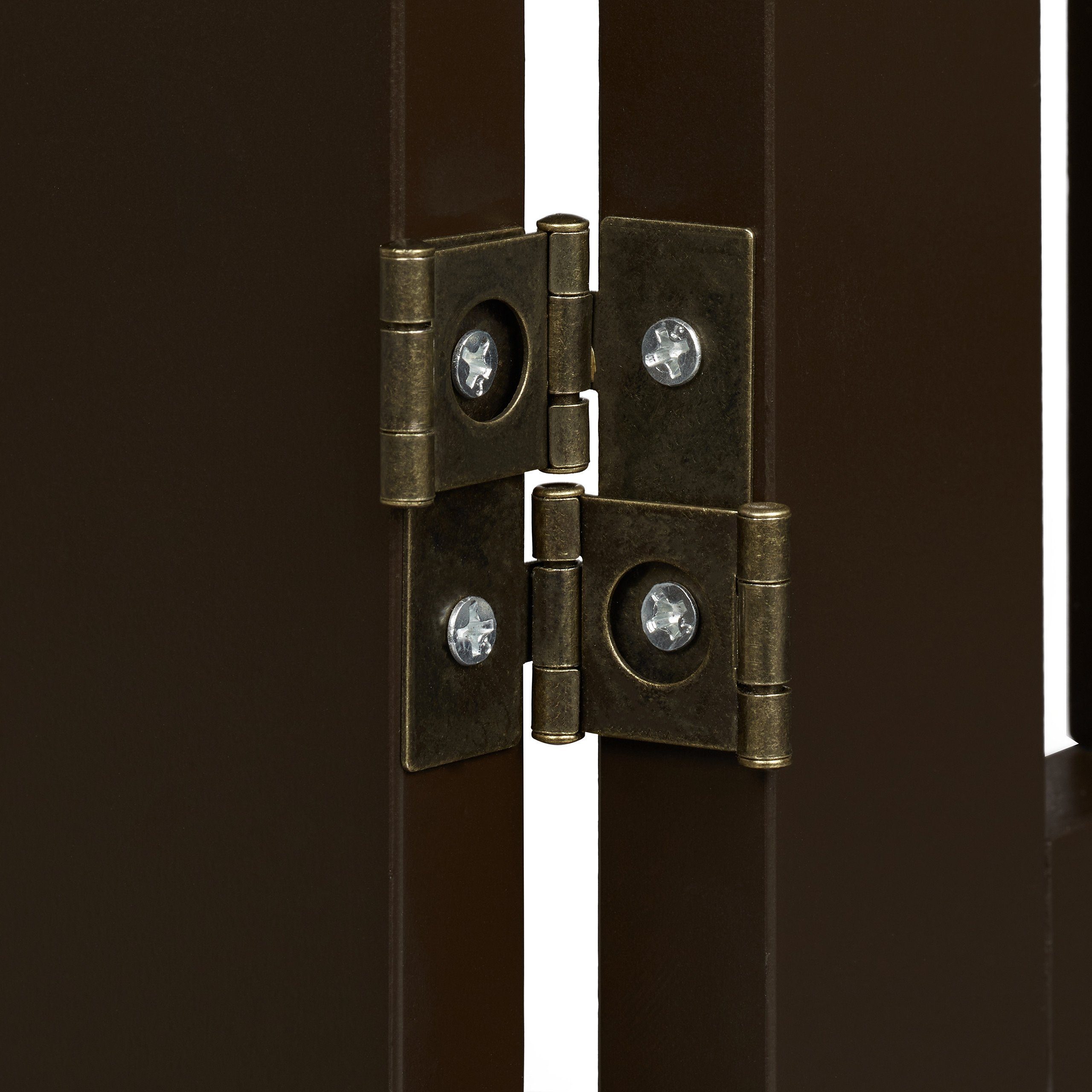 relaxdays Universalschutzgitter Braunes Absperrgitter Tür hoch cm 70 mit