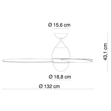 etc-shop Deckenventilator, Decken Ventilator Lampe Leuchte Raum-Kühler Lüfter