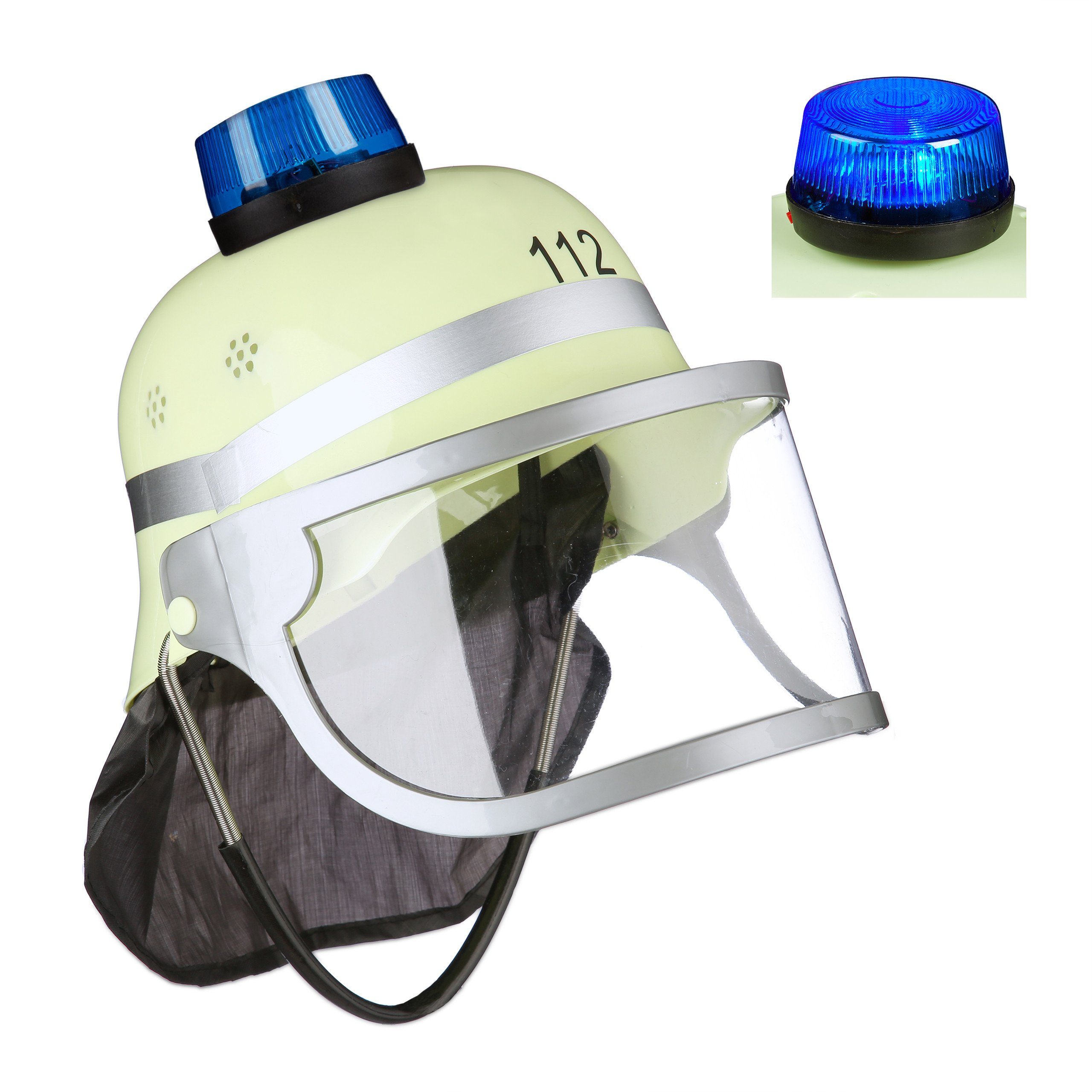 Feuerwehrhelm Kinder mit Blaulicht