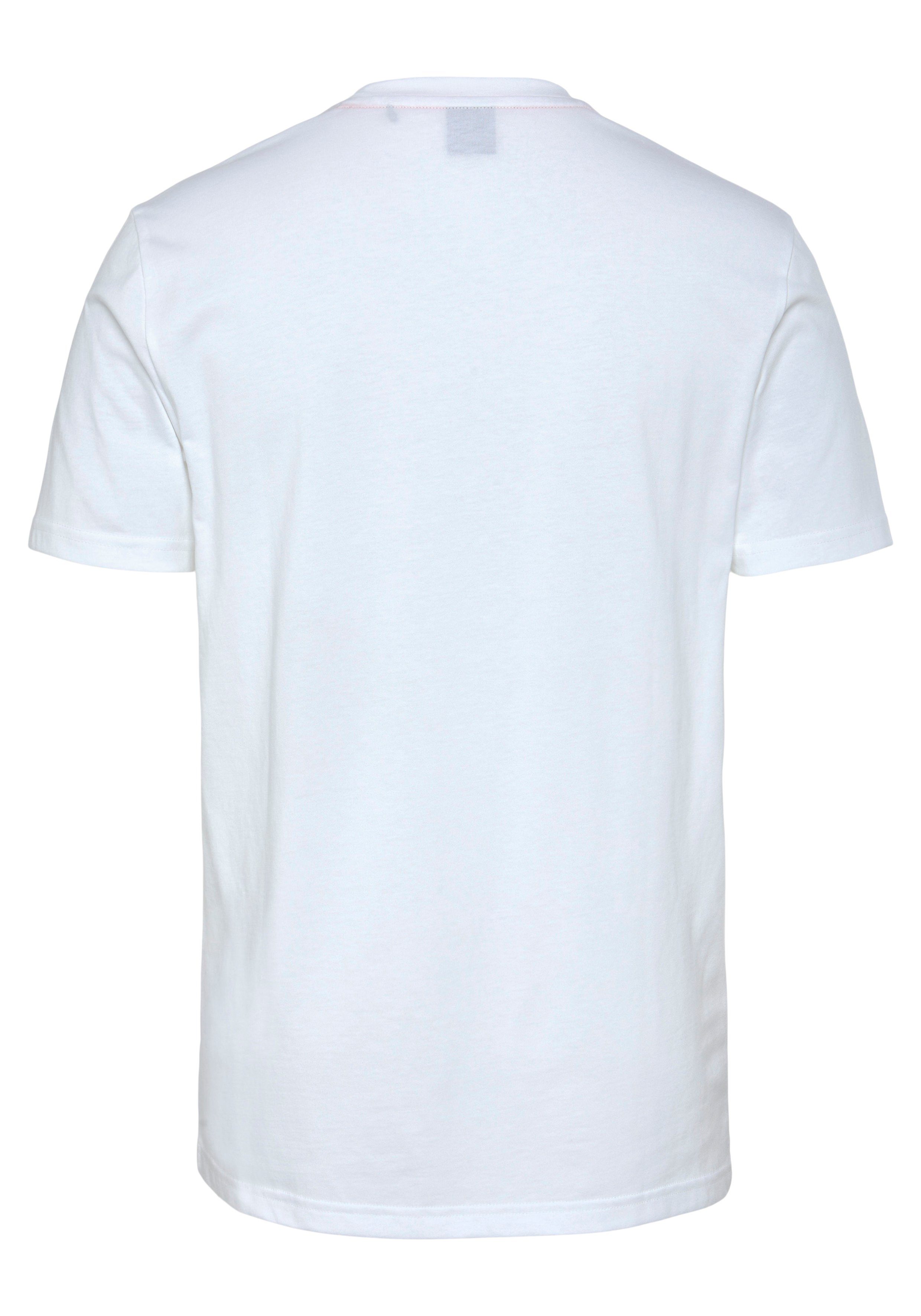 auf der mit TeEnter T-Shirt BOSS großem White Print ORANGE Brust