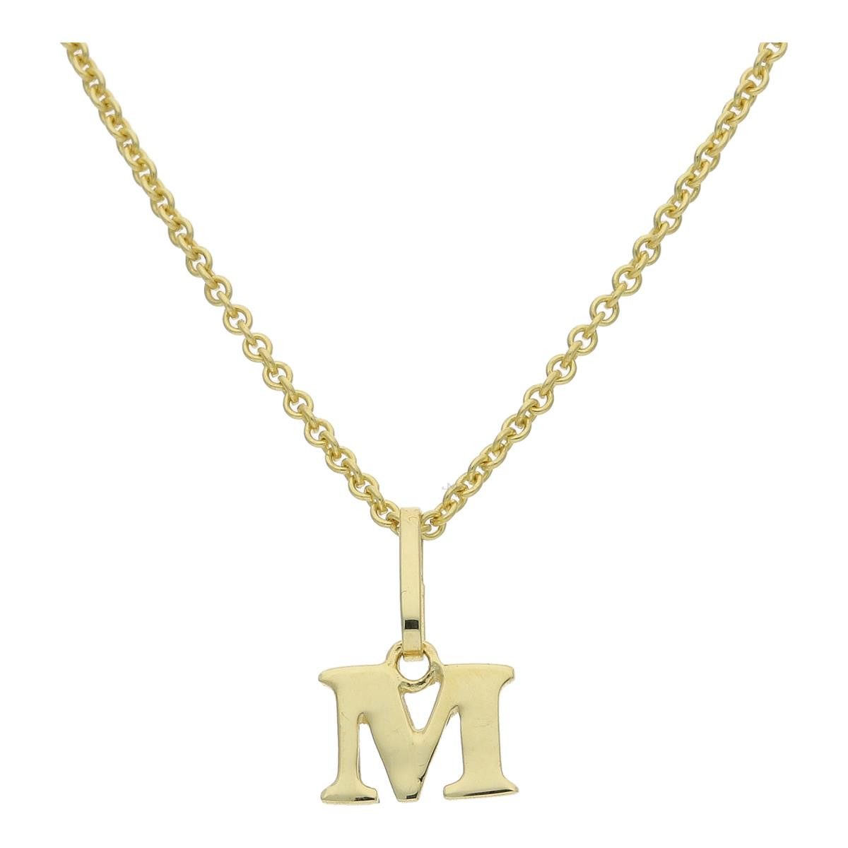 Buchstabenanhänger JuwelmaLux Anhänger 333/000 (8 Karat) Gold Buchstabe "M" JL16-02-0449
