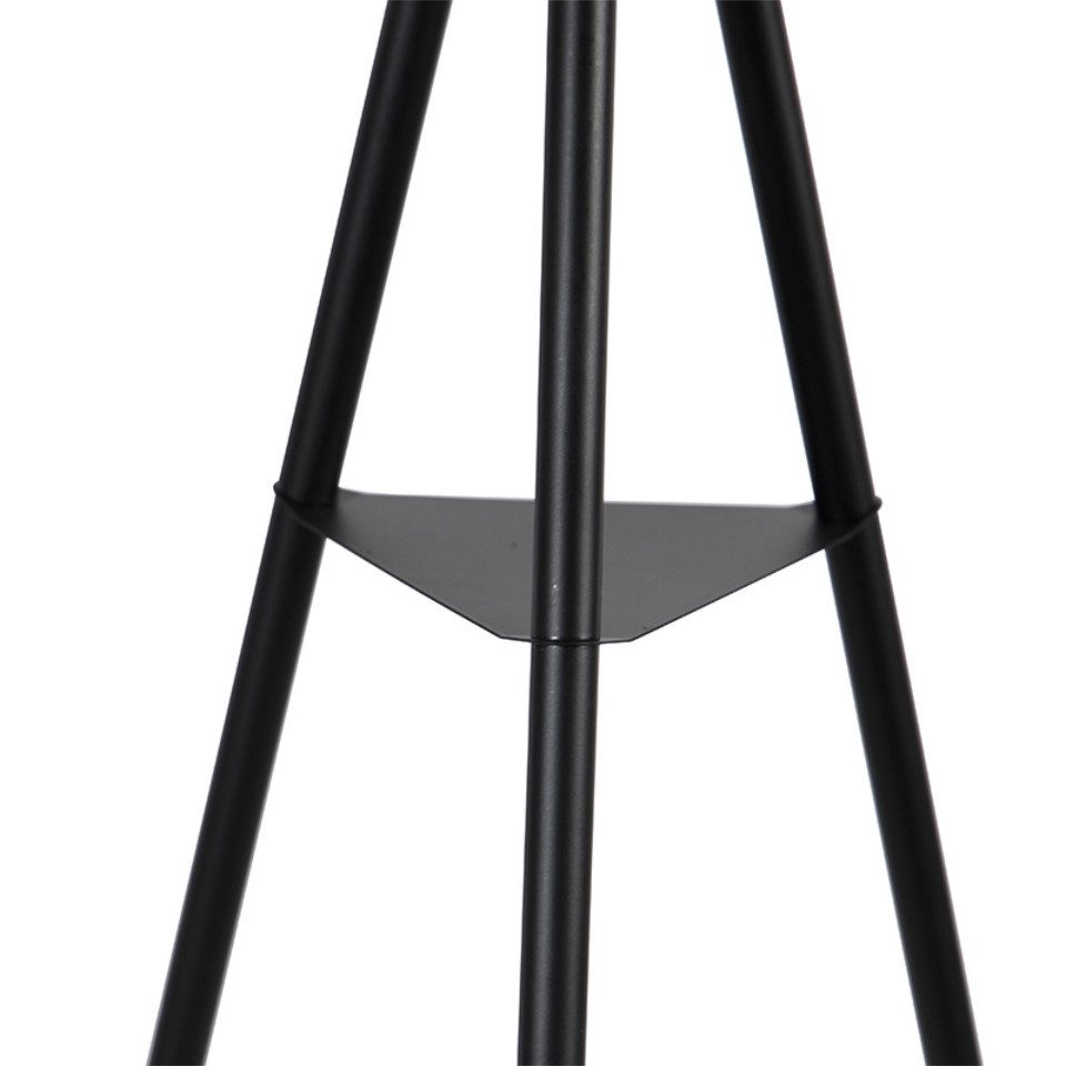 Qazqa Stehlampe Bliss_vefa, ohne Leuchtmittel, Warmweiß, QAZQA Stehlampe, e27, Schwarz, Stahl, Industrie