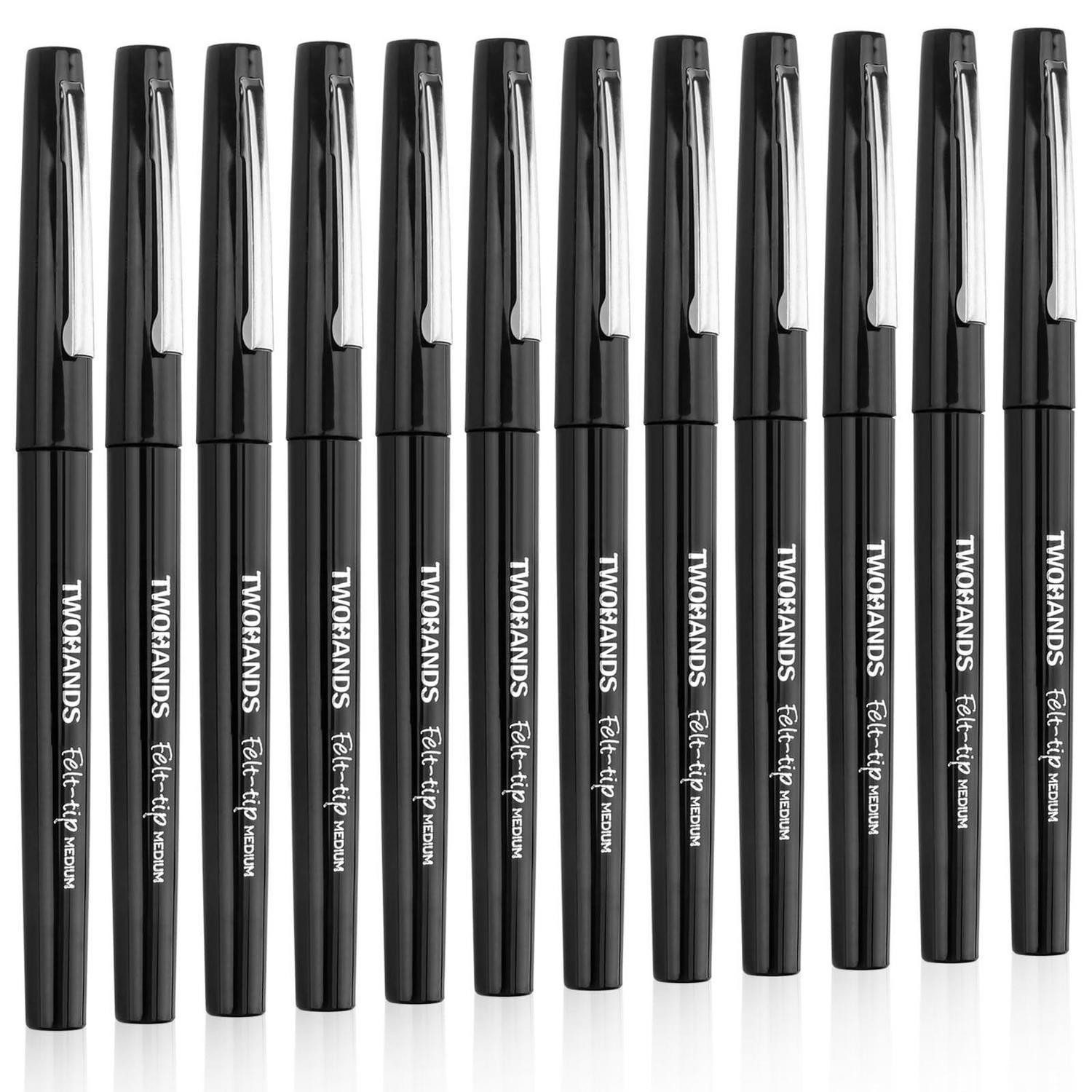 LuxusKollektion Fineliner Fineliner Schwarz 12er Pack 0,7mm