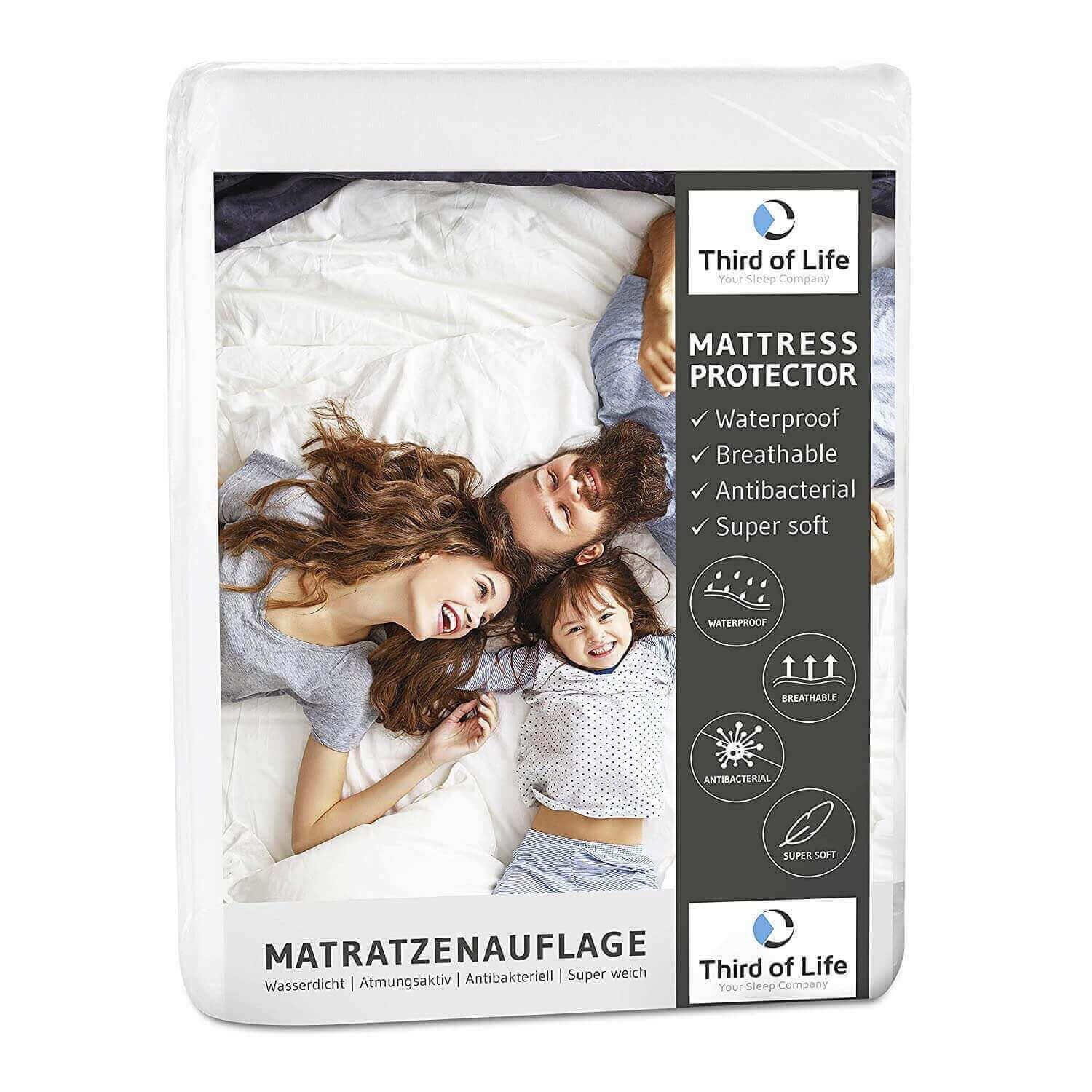 Matratzenauflage Matratzenschoner Molton MILA Third of Life, Molton Matratzenüberzeug aus recycelte Baumwolle