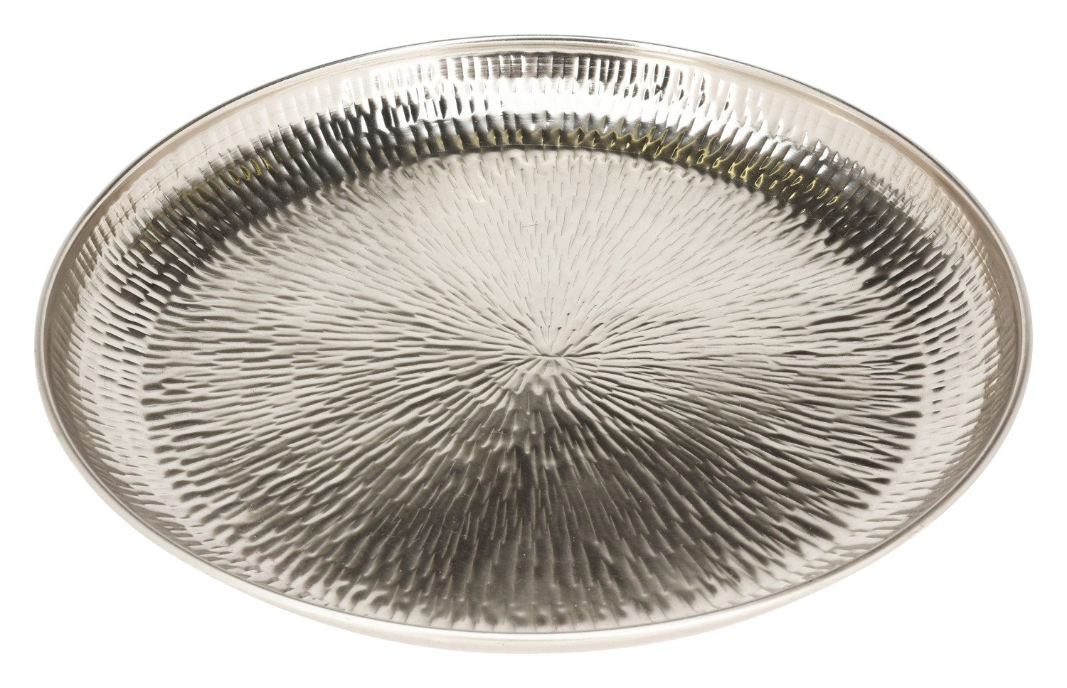 Dekotablett LETTY, Ø 40 cm, Silbergrau, Eisen